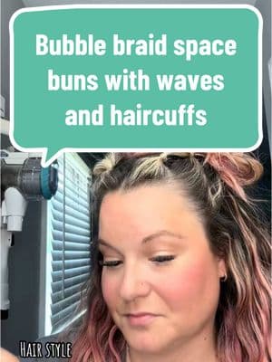 Hairstyles! Bubble braid space buns with waves and haircuffs ! #hairstyles #hairstyle #hairtok #hair #hairtutorial #hairtutorials #easyhairstyles #easyhairstyle #easyhairtutorials #spacebuns #funbuns #bubblebraids #waveyhair #haircuffs #zipperhair #pinkhair #pinkhairdontcare 