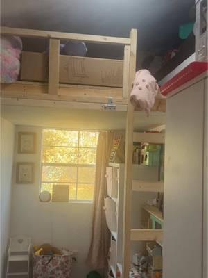 The lofts for the kids to sleep and have given us so much extra space! And I’m so glad I went ahead and added some attic space for Storage. It makes such a huge difference. #shedhome #shedhouse #loft #lofts #tinyhome #tinyhouse #smallhome #smallhouse 