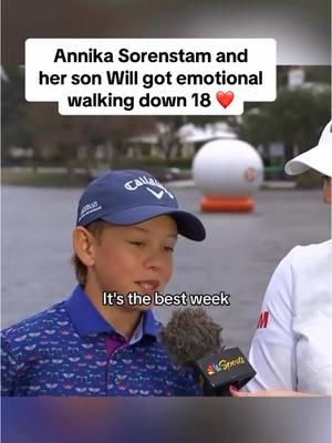 “Slow down mommy, I want to enjoy this moment.” 🥹 Annika’s son Will reflects on the “best week of his life” with mom ❤️ #golf #fyp #annikasorenstam #pncchampionship #motherson 