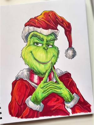 The Grinch #coloring #grinchmas #grinch #grinchtiktok #christmasart #processvideo 