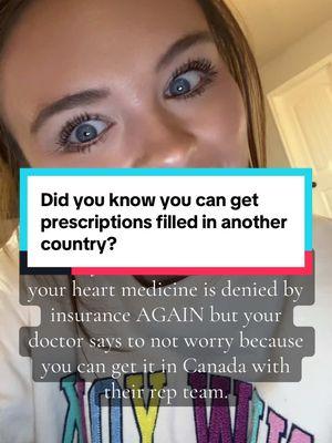 I had absolutely ZERO idea you can get your prescriptions filled in another country. Who wants to pay almost $800 a month for medicine in america? Not me. I suppose it is understandable to be a red flag to the insurance company that an overall healthy 27 year old is prescribed heart failure medicine… but i can assure them its not for funsies LOL #inappropriatesinustachycardia #IST #cardiology #cardiac #fyp #foryou #fypシ #fypシ゚viral #awareness #educational #educationalpurposes #canada #american #america #americanhealthcare #texas #dallas #fortworthtexas #americanthings #usa 