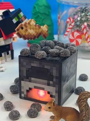 Minecraft Furnace with Sour Patch Kids Coal #Minecraft #sourpatchkids #furnace #tuxedocat 