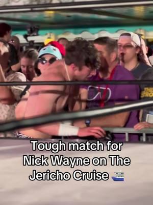 Might have been a tough match for Nick, but it sure was a moment for fans to be THIS up close and personal for all of the action 🤘⛴️ Join us on Six on the Beach while you still can at our link in bio #allelitewrestling #aewwrestling #wrestling #nickwayneaew 