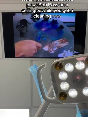 Fancy brooklyn dentist offices be like #dentist #funny #hightech #bobross #dentalhygienist #dental #cleaning 