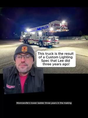 Since lead times on trucks tend to run a little long, it’s not super often that Lee gets to see a result of one of his Custom Lighting Specs. He recently got the opportunity to see Monroeville's new tower ladder in person after doing a Custom Lighting Spec for it three years ago. Don’t worry he took plenty of photos to show you today. Monroeville’s new tower ladder has a full FireTech scene lighting package, featuring: 🚒Guardian Elites in between the doors on the cab 🚒Double stack MiniBrows on the side of the body 🚒WL-X-9 work lights on the side of the aerial 🚒Recess WL-X-9 underneath the platform 🚒FT-SL-15 on the front of the bucket 🚒Guardian Juniors on each side of the bucket 🚒FireTech headlights 🚒FireTech undercarriage lights If you’re spec’ing a new truck and you’re not sure where to start, then you should reach out to Lee and he can get a Custom Lighting Spec put together for you! #firetruck #tower #ladder #towerladder #bucket #guardian #ledlights #custom #spec