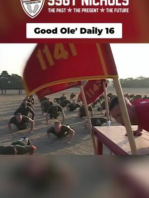 Who remembers the Daily 16? When we PT, we start with the Daily 16! 💪 These warm-up exercises build discipline, boost strength, and enhance resilience—setting the tone for the physical fitness session to come. TEAM SSGT NICHOLS www.SSgtNichols.com #MilitaryTraining #Fitness #Workout #PushUps #FrontLunges #MarineCorps #Exercise #PhysicalFitness #MilitaryLife #Training #ssgtnichols