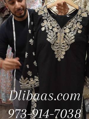 On chinon fabric heavy silver color stone work embroiderey party wear black color palazzo suit  #dlibaas #palazzo #palazzosuit #indiansuit #palazzoset #palazzopants 