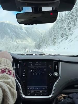 Winter drives hit different in Washington 🌨️❄️🚙 #roadtrip #winter #drive #washingtonstate #nature #vibes #snow 