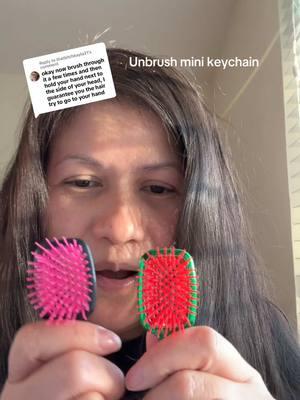 Replying to @thatbitchkayla31 testing unbrush super mini keychain #unbrush #stockingstuffers #supermini  #giftforkids #kidsoftiktok #giftforher #mademyyear #test 