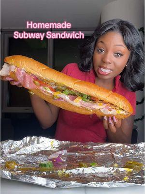 Homemade Subway Sandwich ft. Graza @Graza #grazapartner . . #subway #subwaysandwiches #sandwich #sloppy #sandwichtiktok #mukbang #eating #eatingshow #fy 