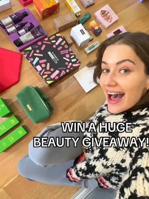 doing a HUGE beauty giveaway and there is so much good stuff here!  HOW TO ENTER:  Bonus entries on YT & IG Follow me!  Comment below with what you’re looking forward to this holiday season!  Save & Repost this video for a bonus entry!  #beautygiveaway #makeupgiveaway #skincareproducts #makeupproducts #beautyadventcalendar #rhode #holidaygifts 