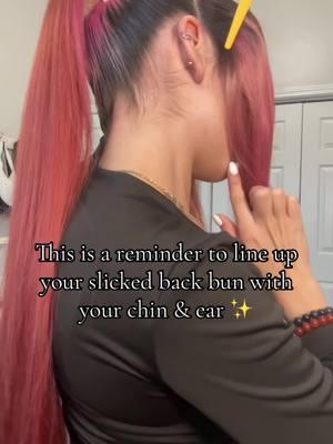 It makes a difference 🩷  #bun #bunhairstyle #buntips #bunhairtutorial #slickback #slickback #slickbackbun #slickbacktips #hair #hairtok #hairstyle 