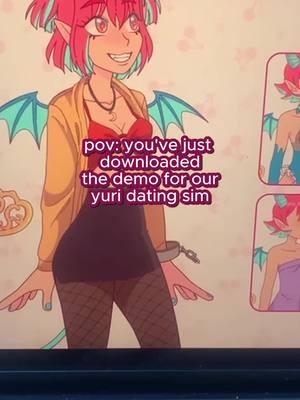 you've gotta hop on Love In A Bottle this video barely scratches the surface of what the demo has in store... truly the freaky yuri dating sim we deserve || #monstergirls #visualnovel #datingsim #queergamedev #sapphicromance #vndev #romancegame #indiegamedev #loveinabottlevn