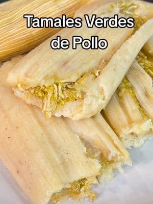 How to make Tamales Verdes de Pollo Chicken Tamales Easy Recipe 😋 Today I’m making Tamales Verdes de Pollo (Chicken Chile Verde Tamales). Perfect for beginners or anyone wanting an easy homemade recipe! While it takes time, bringing the family together makes it worthwhile. Ideal for any occasion but especially during the holidays, Thanksgiving and Christmas, you'll love them. GREEN CHICKEN TAMALES INGREDIENTS: For the chicken filling ► 8 garlic cloves ► 1 cup of water ► 6 lb chicken ► 1 whole onion ► 1 garlic head ► 2 bay leaves ► 1 tsp whole black pepper ► 1 tbsp salt ► 1/2 white onion ► Some black pepper ► 1 tbsp chicken bouillon For the green salsa: ► 12 tomatillos ► 2 serrano peppers ► 1 jalapeño ► 3 Anaheim peppers ► 2 poblano peppers ► Some cilantro ► 3 garlic cloves ► 1/2 white onion ► 1/2 tsp oregano ► 1/2 tsp black pepper ► 1/2 tsp cumin ► 1 tbsp chicken bouillon ► 1 cup of water from tomatillos For the masa ► 1 1/2 cups lard ► 2 tsp salt ► 5 tsp baking powder ► 6 cups masa (I'm using Maseca for Tamales) ► 4 cups chicken broth (from where we cooked the chicken) ► 2-3 cups of water ► Some corn husks #fyp #foryou #fypシ #Receta #recetas #recetasfaciles #Recipe #mexicanfood #recetasmexicanas #FoodTok #tamaleseason #tamales #tamalesmexicanos #chileverde 