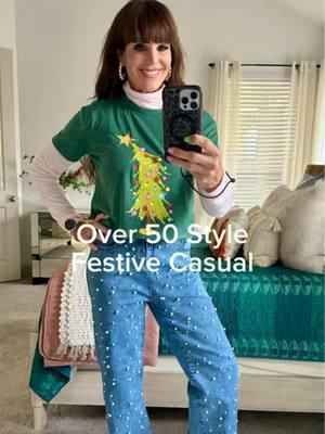 These @uggs are my Christmas present but I could not wait.  I convinced my husband that I could get more use out of them if I just start now! 😂 Patience is not strong with me…anyway how cute are they?? Pearl jeans and a festive tee and you are good to go!  #ltkshoecrush #ltkseasonal #ltkholiday #uggs #nopatience #pearljeans #pearls #grinchtree #graphicteeshirt #christmastee #platformuggs #over50style #thisis55 #fiftyplusstyle #fitover50 #whatiwore #casualstyle #casualoutfit #denimstyle #funjeans #shoecrush #comfystyle #coolmom #funstyle #dailystyle #colorfulstyle