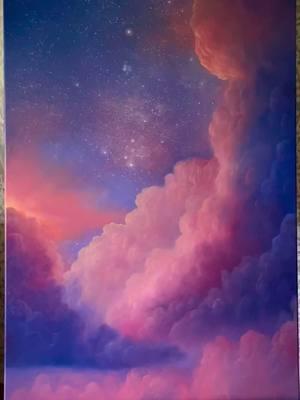 I loved creating this mystical piece. ✨ Wishing you a magical Thursday! #haleygrecoartwork #oilpainting #arttok #cloudscape #cloudpainting #cloudart #artprocess #paintingprocess #artistatwork #artinspiration #artistoftiktok #paintingclouds 