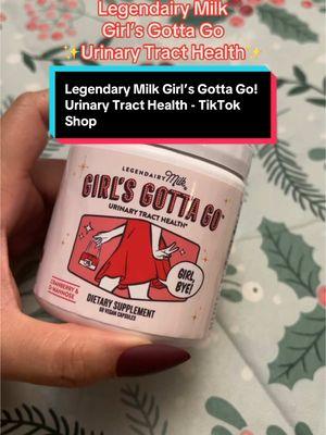 Legendairy Milk Girl’s Gotta Go! Urinary Tract Health ✨ Don’t be wreckless with your precious, we need to keep her healthy at all times! ☺️✨ #legendairymilk #urinarytracthealth #supplementsthatwork #tiktokshopholidayhaul #holidayhaul #tiktokshopfindsfyp  