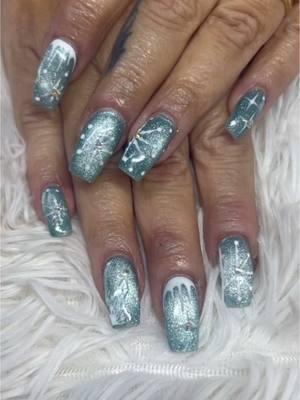 We have a new client! And she’s going to need a little bit of a nail transformation. She has an existing set on from another salon and I am going to give her a nail makeover. #NewClient #NailTransformation #NewNails #AcrylicNails #ChristmasNails #SnowflakeNails#CoffinNails #bluenails go follow @Chante Clark 