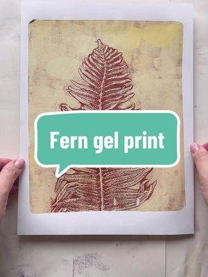 There’s something magical about ferns; they never fail to make gel prints look amazing ✨🌿✨ #gelprint #gelprinting #gelpress @GelPressPrintmaking #monoprint 