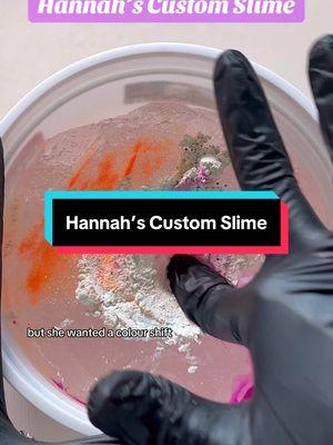 #customslime for Hannah! Woohooo #puttyslime #makingslime #slime #colorshift #pigmentedslime 