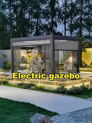 Electric gazebo,easy to operate,protects against wind and rain.#awning #pergola #awnings #gazebo #cassetteawning #cassetteawnings #retractableawnings #canopy #electric 