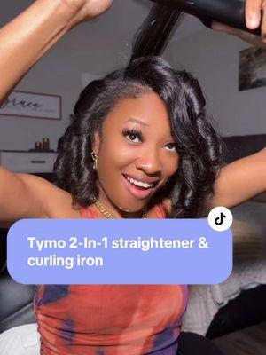 This @TYMO BEAUTY US 2 In 1 Straightener and Curling Iron had my hair so straight and smooth one minute then curly and bouncybthe next. It’s definitely a must have. Get yours from the orange shopping cart right here on tiktok shop #tymobeauty #tymo2in1 #tymoairflow #tymopartner #tymoairflow2in1curlerandstraightener #athomesilkpress #silkpressseason 