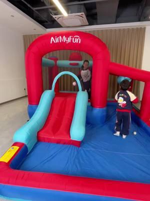 POV: Your kids found their happy place 🎉💕 Running, jumping, and endless smiles all day long.#kidsparty#kidstoys#AirMyFun#funtoys#birthdaygiftideas#familytime #giftideas #bouncers #bouncehouse