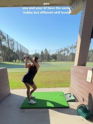 At least i look cute doing it lol #golf #golftok #drivingrange #golfer #golfgirl #girlswhogolf #golfcouple  