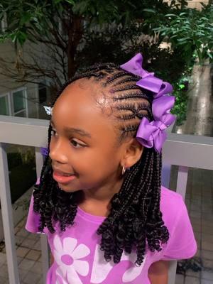 She feeling brand new🙌🏾😍💜Marley ✨🥰 #thecolewayexperience #foryoupage #fyp #celebritybraider #viral #orlandokidsbraider #kidsbraider 