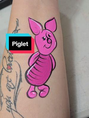 Replying to @coviddistraction2020 Challenge accepted! Piglet tutorial coming up, and y'all forgive me for not getting his face perfect. Sometimes good enough is good enough, especially with face painting 🥰 #facepainter #facepaint #facepainting #hbartsint #fulltimeartist #gtxfacepaint #piglet #winniethepooh #cheekart 