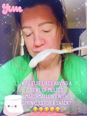 Just having a bowl of melted marshmallows with sprinkles, yummy😋😋😋😋 #fyp #foodtiktok #snack #genxwolffam #duetrandy #⚔️dawgs_crew⚔️ 