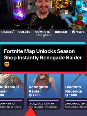 Fortnite Map Unlocks Season Shop Instantly Renegade Raider 🤯 #fortnite #fortnitebr #fortniteclips #fortnitememes #fortnitefunny #fortniteog 