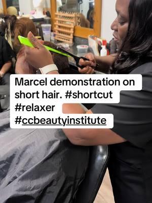 Marcel curls #beautyschool  #shortcut  #pixiecut  #ccbeautyinstitute  #shorthair  #shorthair 