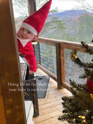 If you were ever wondering if you should do 25 days of Elf on the Shelf pictures with your kids, DO IT.All the rushing and stress is 100% worth it. I cant wait to print all of these out and look at them every Christmas and remember my sweet and funny little baby during his first Christmas. #christmas #boymom #25daysofchristmas #babyelfontheshelf #elfontheshelf #christmastraditions 