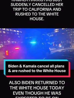 🚨 BREAKING NEWS 🚨 KAMALA HARRIS HAS JUST SUDDENLY CANCELLED HER TRIP TO CALIFORNIA AND RUSHED TO THE WHITE HOUSE. ALSO BIDEN RETURNED TO THE WHITE HOUSE TODAY EVEN THOUGH HE WAS EXPECTED TO BE ON VACATION. #fyp #breakingnews #news #biden #kamala #foryoupage 