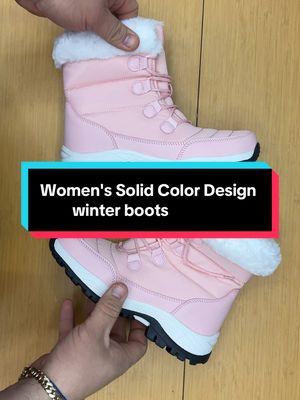 Women's Solid Color Design #winterboots #womansboots #tiktokmademebuyit 