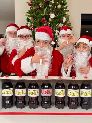 Mentos Roulette 🎅🏼 Santa Edition #originalgames #santas #family #mentos #dietcoke #icedtea #vegastiktok