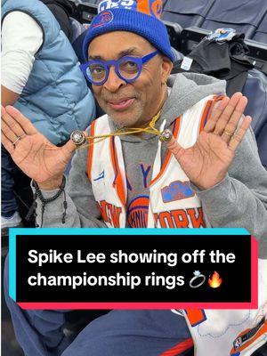 Spike Lee had to flex the rings for KAT’s return to Minnesota 💍🔥 #fyp #sneakers #knicks #knickstape #spikelee #spikeleeknicks #nyknicks #nyknicksbasketball #newyorkknicks #kat #karlanthonytowns #NBA #basketball #nbabasketball #championshiprings 