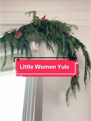 Yule incoming! A very Marmee Christmas, indeed ♥️ #yule #littlewomen #littlewomenchristmas #garland #driedorangeslices #scandinaviangarland #nordicgarland #darkyule #victorianchristmas   #victorianchristmasaesthetic