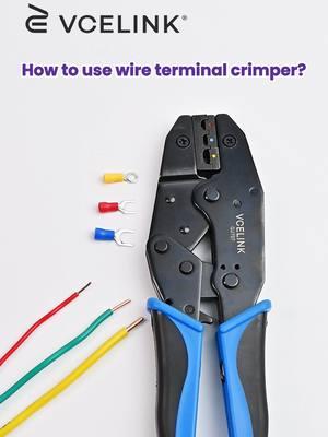 How to use a wire terminal crimper? #wireterminal #wirecrimper #crimpingtool #electricwire #wireferrules #howto #DIY #fyp