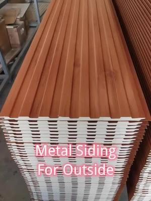 Build a nice wall with metal insulation decorative board Email : qdxinfu_ims@163.com#wallfactory #outdoorwall #walldecoration #renovation #modular #constructionmaterials #sand #revestimientos