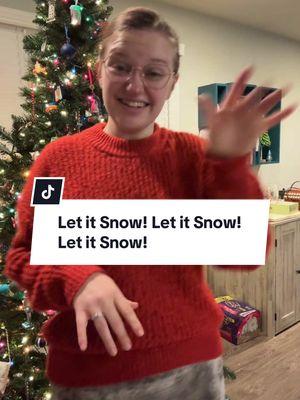 Let it Snow! Let it Snow! Let it Snow! ❄️ It’s Day 20 of my countdown to Christmas! 🎄❤️ #merrychristmas #DeanMartin #LetItSnow #LetitSnowLetitSnowLetitSnow #Christmas2024 #Christmas #ASL #ChristianTikTok #_alicia_katherine_ #Interpreter #Interpreting #foryou #fyp #foryoupage 