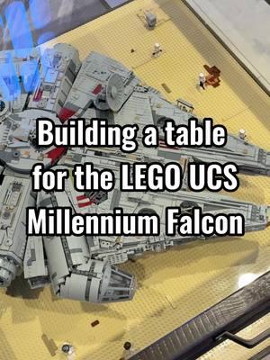 I had no space to display my LEGO UCS Millennium Falcon. So I built a coffee table to show it off! How did I do? If you want more details, check it out on YT!  #starwars #lego #legostarwars #starwarslego #millenniumfalcon #ucsmillenniumfalcon #starwarsdisplay #legotable #starwarsroom #legoroom #starwarsbasement @LEGO 