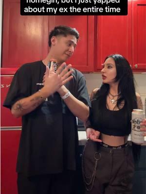 I’m not allowed to be the #wingman anymore 😅🍻🗣️ @Danny let me be a #yapper all night  . . . . @Mike’s Harder Lemonade  #chicago #alt #goth #horror #fyp #skit #seehergreatness #k18results #toxic #nextleveldish #rockerfoo #Relationship 