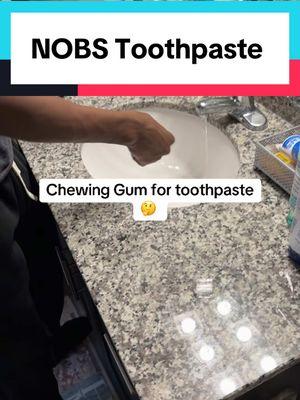 I thoight he was chewing gum for toothpaste but it was NOBS. #NOBS #nobstoothpaste #toothpaste #teeth #mouth #enamel #spotlightfinds #yearendsale 