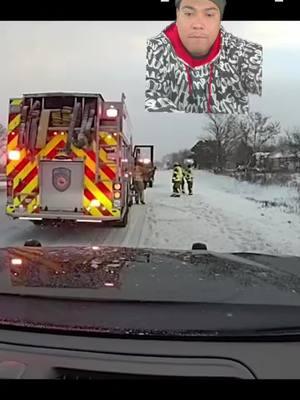 This was crazy accodent #accident #traffic #firefighter #trucker #hit #highway 