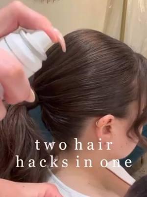 Hair hacks you NEED for holiday styling 🎄✨💜 @caidycreate  Shop @AIIR Professional Flexible Hold AIIR Spary in-store and online! 🛍️🛒💜 #hairhack #updo #hack #holidayhair #holidaystyling 