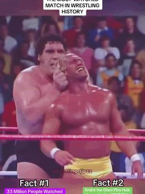 THE MOST-WATCHED MATCH IN WRESTLING HISTORY ! André the Giant Pins Hulk Hogan for the WWF Title 🙄😳.  #prowrestling #WWE #classic #bestoftheday #wwf #WrestleMania #viral #foryou #hulkhogan #andrethegiant #facts #wrestlingclipzz Copyright Disclaimer: This content is for educational and entertainment purposes, covered under fair use. All rights belong to their respective owners