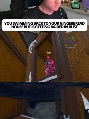 YOU SWIMMING BACK TO YOUR GINGERBREAD HOUSE BUT IS GETTING RAIDED IN RUST - Credit Oilrats #rust #rustclips #rustpc #rusttok #playrust #rustgameplay