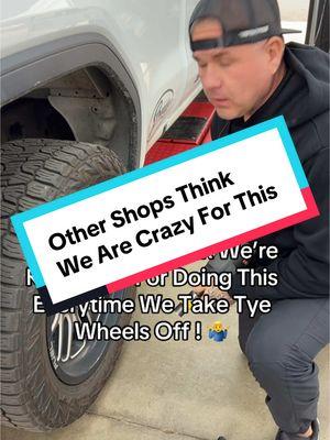 Other Shops Think We’re Ridiculous For Doing This Everytime We Take The Wheels Off ! 🤷‍♂️ #mechanic #mechaniclife #tools #automotive #cartok #tips #GMC #stich #tires #DIY #viral #fyp #foryoupage❤️❤️ 